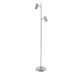 Highlight Stehleuchte Burgos 2 Licht H 142 cm Chrom matt Highlight Stehleuchte Burgos 2 Licht H 142 cm Chrom matt