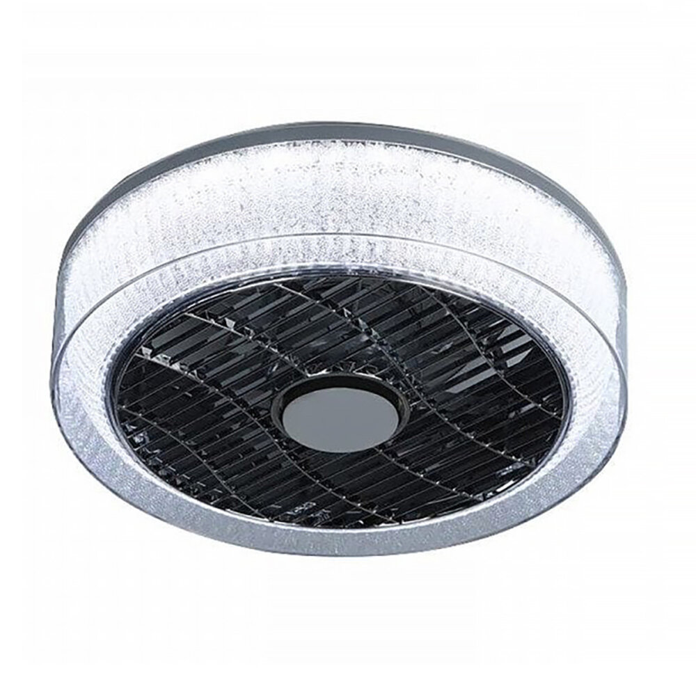 Expo Trading Deckenventilator Nr. 5 Ø 40 cm Anthrazit-gerandetes Kristall