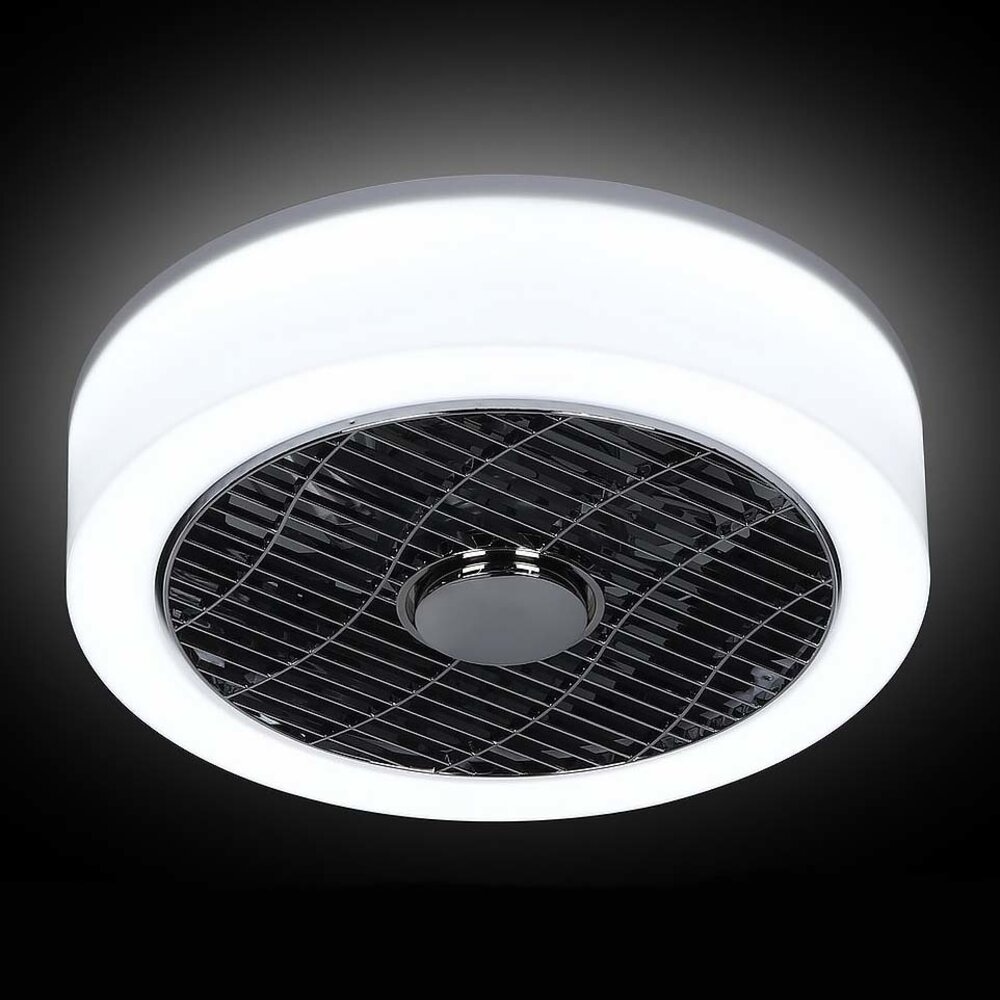 Expo Trading Deckenventilator Nr. 5 Ø 40 cm Anthrazit-Kante weiß