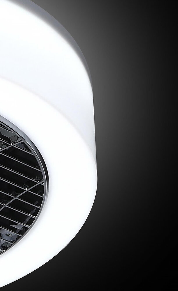 Expo Trading Deckenventilator Nr. 5 Ø 40 cm Anthrazit-Kante weiß