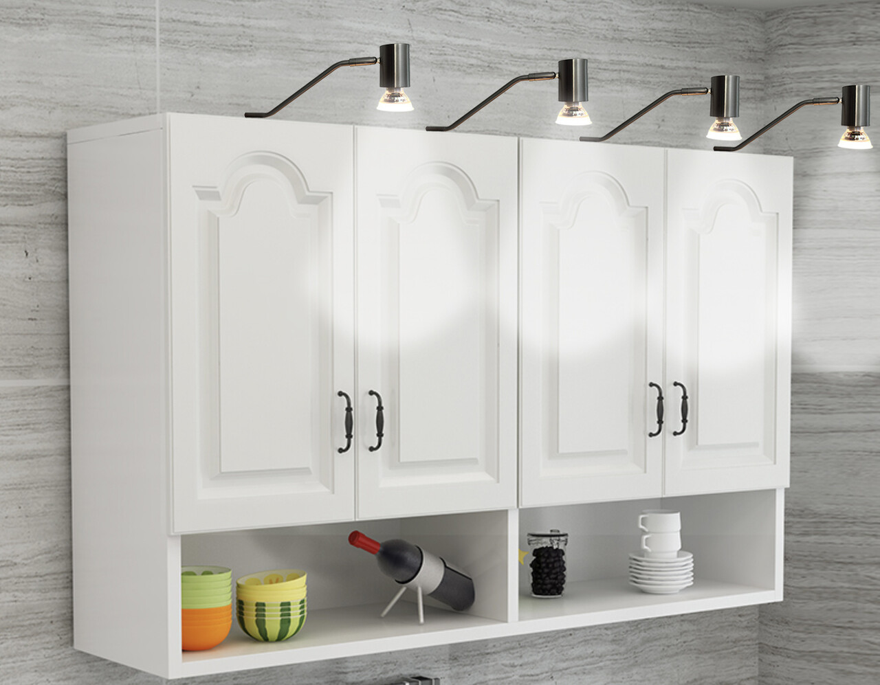 Ylumen Garderobenbeleuchtung Delore L30 cm inkl. 3,8-Watt GU10 mattchrom