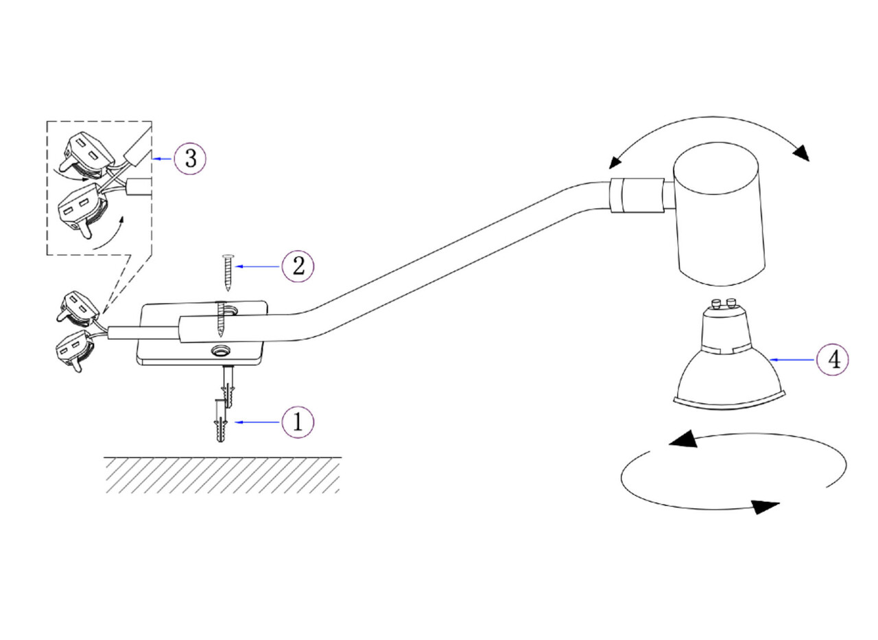 Ylumen Garderobenbeleuchtung Delore L30 cm inkl. 3,8-Watt GU10 mattchrom