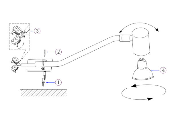 Ylumen Garderobenbeleuchtung Delore L30 cm inkl. 3,8-Watt GU10 mattchrom