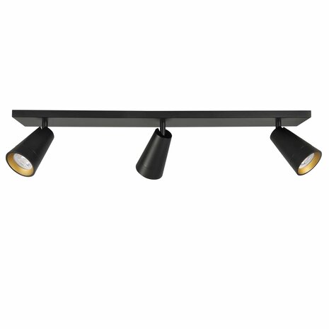 Highlight Spot Petunia 3-Leuchtbalken 65 cm schwarz gold