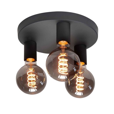 Highlight Deckenleuchte Basic 3-flammig Ø 25 cm E27 schwarz Highlight Deckenleuchte Basic 3-flammig Ø 25 cm E27 schwarz