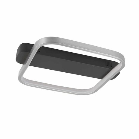 Highlight Deckenleuchte Ascona L 36 B 30 cm matt chrom-schwarz Highlight Deckenleuchte Ascona L 36 B 30 cm matt chrom-schwarz