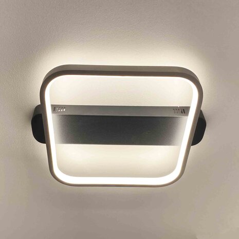 Highlight Deckenleuchte Ascona L 36 B 30 cm matt chrom-schwarz Highlight Deckenleuchte Ascona L 36 B 30 cm matt chrom-schwarz