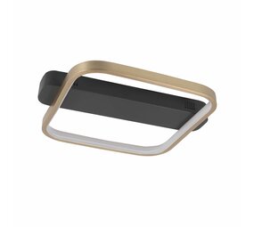 Highlight Ascona Deckenleuchte L 36 B 30 cm matt gold-schwarz Highlight Ascona Deckenleuchte L 36 B 30 cm matt gold-schwarz