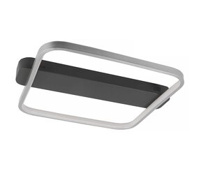 Highlight Ascona Deckenleuchte L 46 B 40 cm matt chrom-schwarz Highlight Ascona Deckenleuchte L 46 B 40 cm matt chrom-schwarz