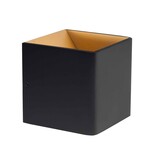 Highlight Wandleuchte Stretto 6 Watt 10x10 cm schwarz gold Highlight Wandleuchte Stretto 6 Watt 10x10 cm schwarz gold