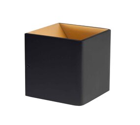 Highlight Wandleuchte Stretto 6 Watt 10x10 cm schwarz gold Highlight Wandleuchte Stretto 6 Watt 10x10 cm schwarz gold