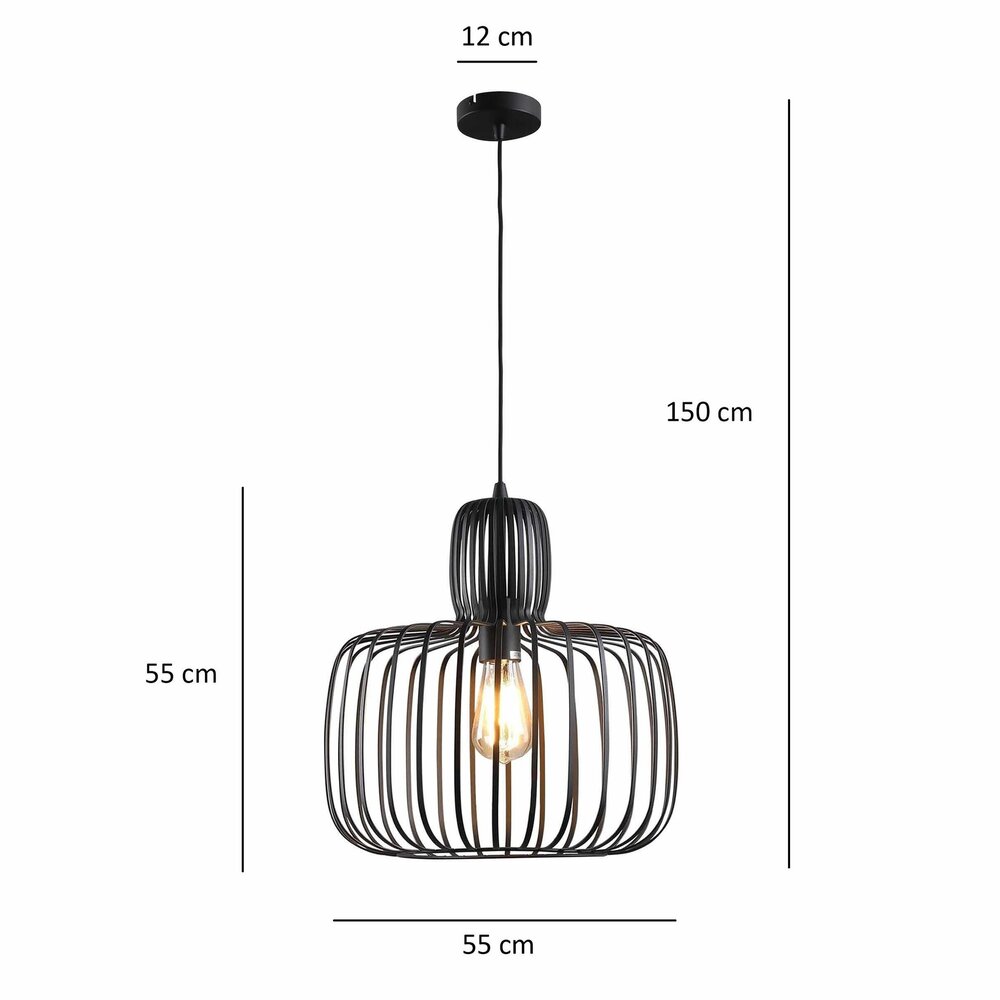 Freelight Costola Hängeleuchte Ø 55 cm schwarz Freelight Costola Hängeleuchte Ø 55 cm schwarz