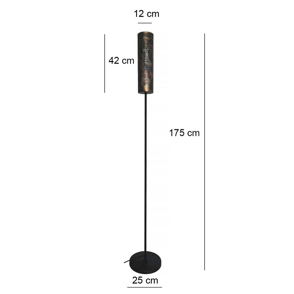 Freelight Stehleuchte Forato H 175 cm braun schwarz Freelight Stehleuchte Forato H 175 cm braun schwarz