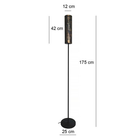 Freelight Stehleuchte Forato H 175 cm braun schwarz Freelight Stehleuchte Forato H 175 cm braun schwarz