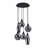 Highlight Hängeleuchte Cambio 6 Licht Ø 46 cm schwarz Highlight Hängeleuchte Cambio 6 Licht Ø 46 cm schwarz