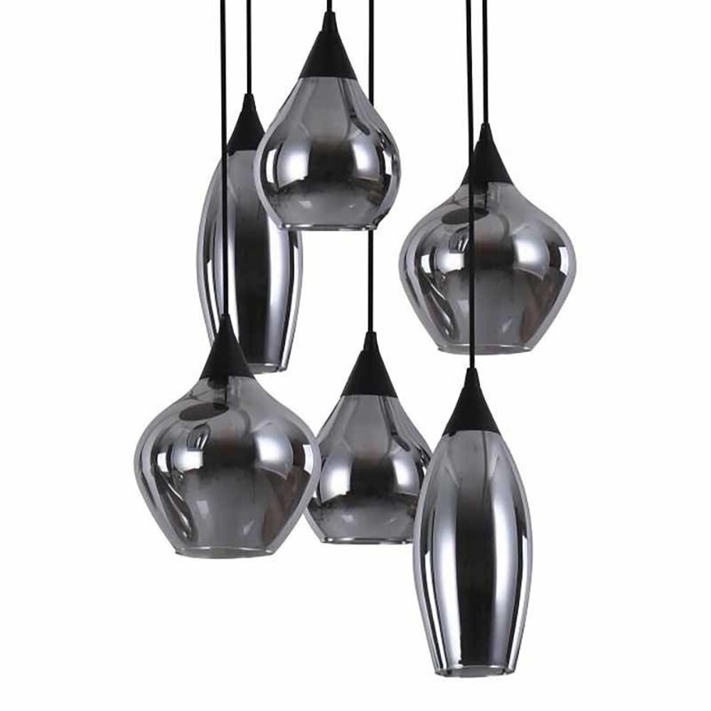 Highlight Hängeleuchte Cambio 6 Licht Ø 46 cm schwarz Highlight Hängeleuchte Cambio 6 Licht Ø 46 cm schwarz