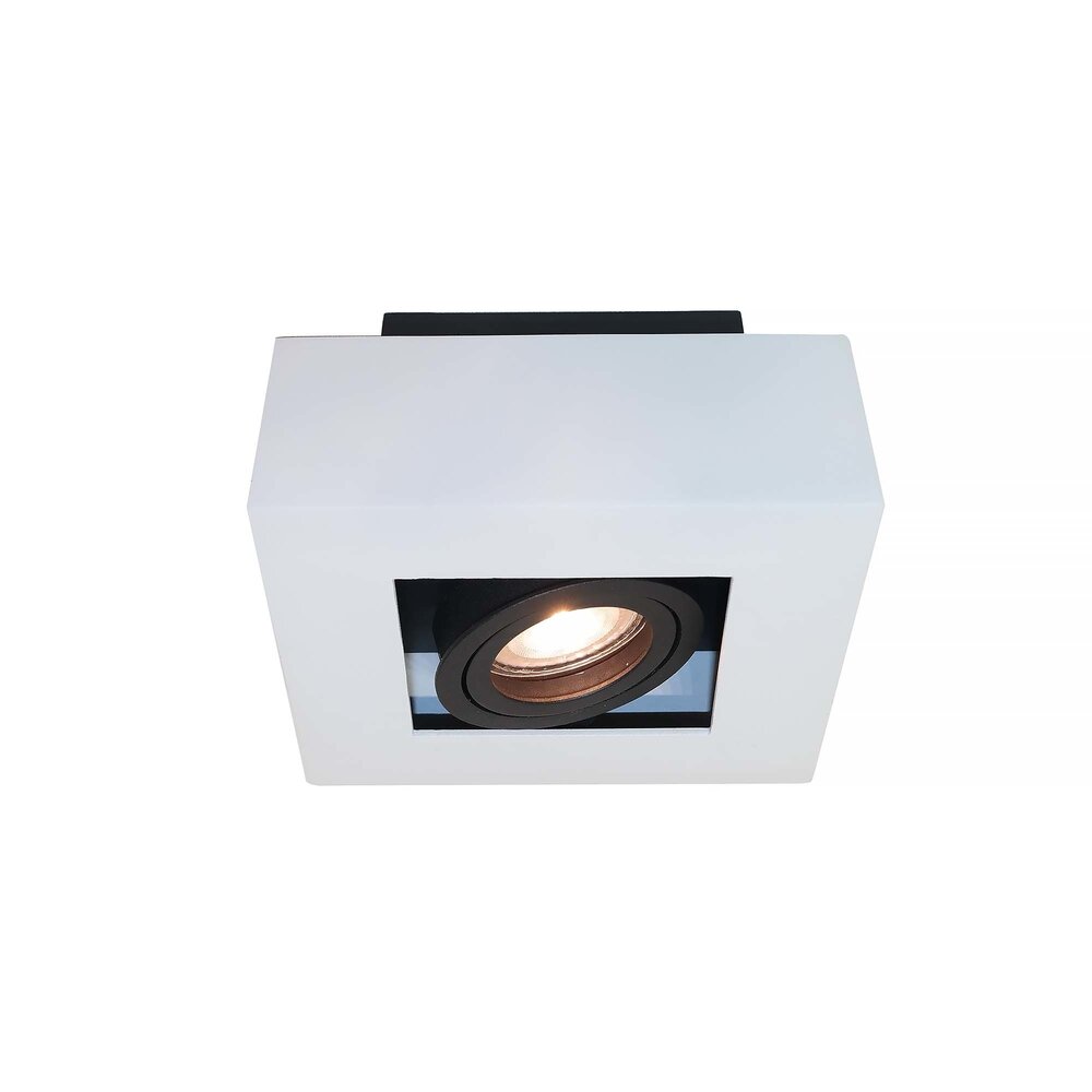 Artdelight Spot Bosco 1 Licht 14 x 14 cm weiß-schwarz Artdelight Spot Bosco 1 Licht 14 x 14 cm weiß-schwarz