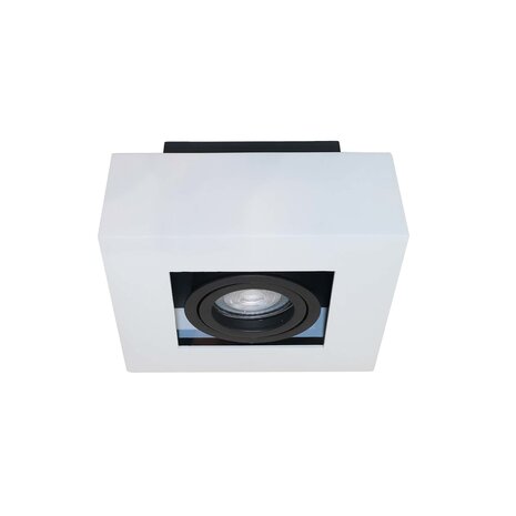 Artdelight Spot Bosco 1 Licht 14 x 14 cm weiß-schwarz Artdelight Spot Bosco 1 Licht 14 x 14 cm weiß-schwarz