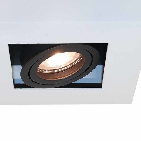 Artdelight Spot Bosco 1 Licht 14 x 14 cm weiß-schwarz Artdelight Spot Bosco 1 Licht 14 x 14 cm weiß-schwarz