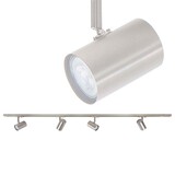 Highlight Trackline Schienensystem 150 cm + 4 Zylinderstrahler mattchrom Highlight Trackline Schienensystem 150 cm + 4 Zylinderstrahler mattchrom
