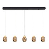 Highlight Hängeleuchte Golden Egg 5-Licht L 108 cm bernstein-schwarz Highlight Hängeleuchte Golden Egg 5-Licht L 108 cm bernstein-schwarz