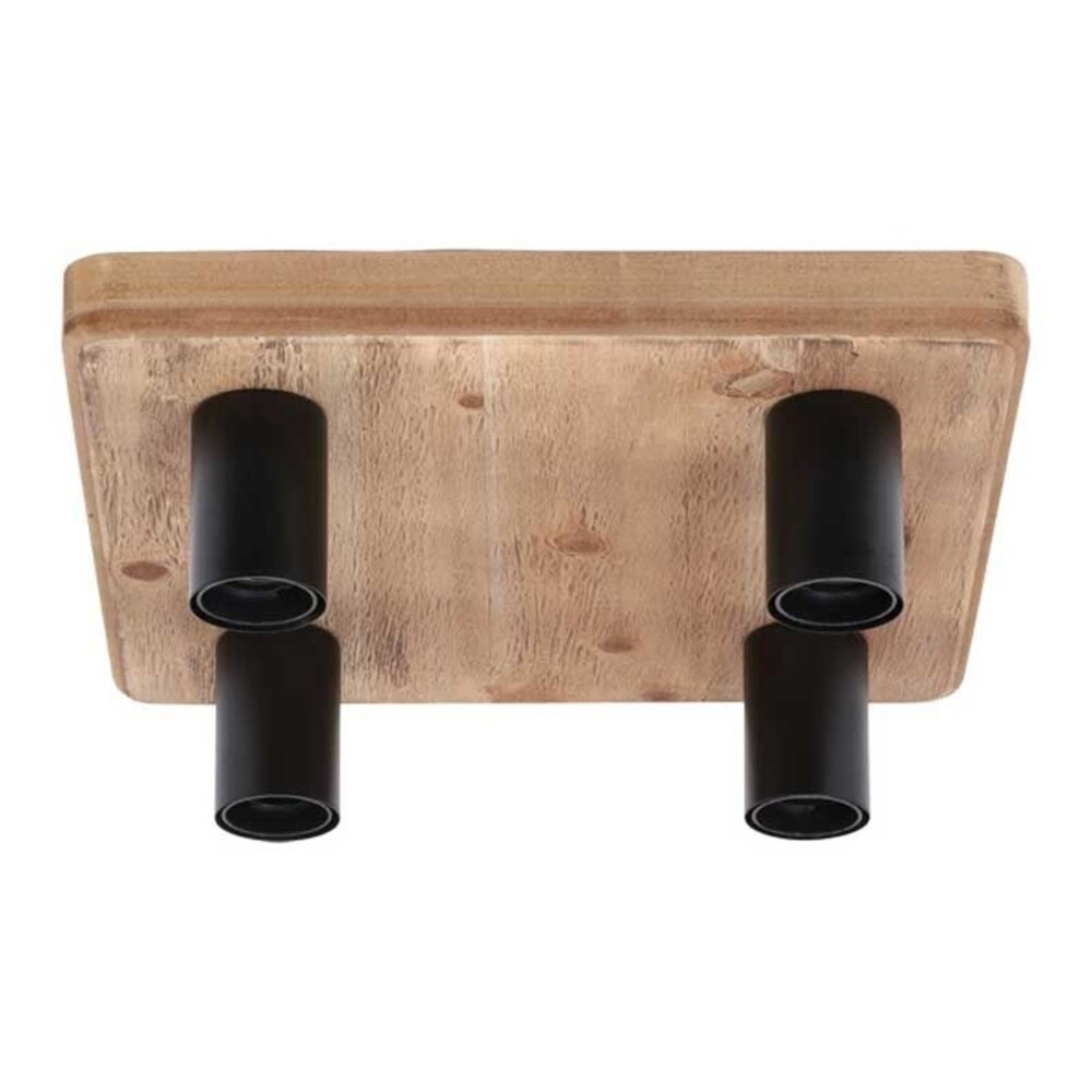 Freelight Deckenleuchte Lenero 4 Light 40 x 40 cm Holz schwarz