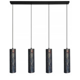 Freelight Hängeleuchte Forato 4 Licht L 120 cm braun schwarz Freelight Hängeleuchte Forato 4 Licht L 120 cm braun schwarz