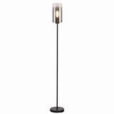 Freelight Stehleuchte Ventotto H 165 cm Ø 15 cm Rauchglas schwarz