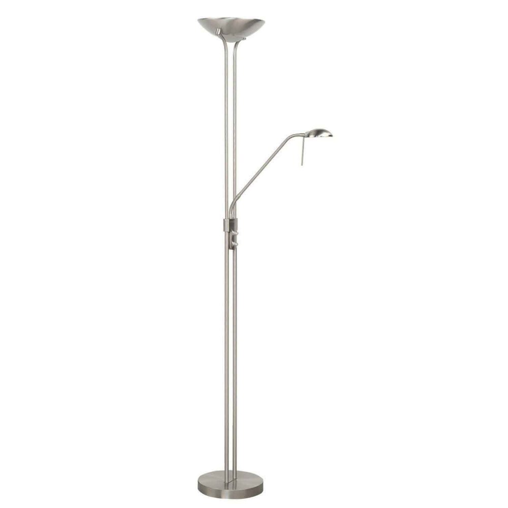Highlight Stehleuchte New Luna H 180 cm 24 + 5 Watt matt chrom Highlight Stehleuchte New Luna H 180 cm 24 + 5 Watt matt chrom