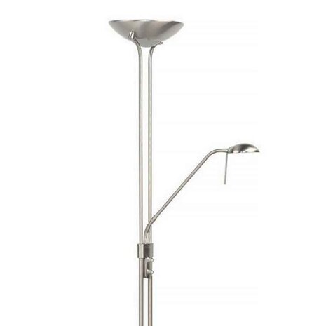 Highlight Stehleuchte New Luna H 180 cm 24 + 5 Watt matt chrom Highlight Stehleuchte New Luna H 180 cm 24 + 5 Watt matt chrom