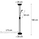 Highlight Stehleuchte New Luna H 180 cm 24 + 5 Watt bronze Highlight Stehleuchte New Luna H 180 cm 24 + 5 Watt bronze