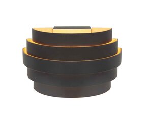 Highlight Wandleuchte Scudo B 20 cm schwarz gold Highlight Wandleuchte Scudo B 20 cm schwarz gold