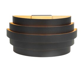 Highlight Wandleuchte Scudo B 25 cm schwarz gold Highlight Wandleuchte Scudo B 25 cm schwarz gold