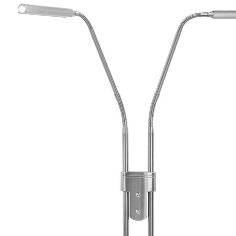 Highlight Stehleuchte Murcia 2 Licht H 145 cm Chrom matt Highlight Stehleuchte Murcia 2 Licht H 145 cm Chrom matt