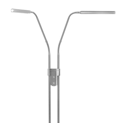 Highlight Stehleuchte Murcia 2 Licht H 145 cm Chrom matt Highlight Stehleuchte Murcia 2 Licht H 145 cm Chrom matt