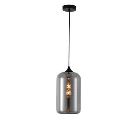 Artdelight Hängeleuchte Botanik Ø 18 cm Rauchglas schwarz Artdelight Hängeleuchte Botanik Ø 18 cm Rauchglas schwarz