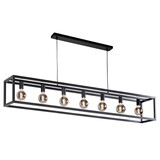 Highlight Fragola 7-fach Pendelleuchte L 170 cm B 25 cm schwarz Highlight Fragola 7-fach Pendelleuchte L 170 cm B 25 cm schwarz