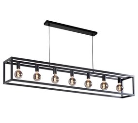 Highlight Fragola 7-fach Pendelleuchte L 170 cm B 25 cm schwarz Highlight Fragola 7-fach Pendelleuchte L 170 cm B 25 cm schwarz