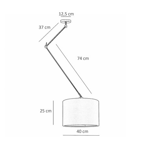 Ylumen Hängeleuchte Knik mit weißem Schirm Ø 40 cm schwarz Ylumen Hängeleuchte Knik mit weißem Schirm Ø 40 cm schwarz