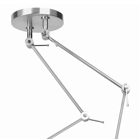 Ylumen Hängeleuchte Knik 2 Licht mit weißen Schirmen Ø 40 cm Chrom matt Ylumen Hängeleuchte Knik 2 Licht mit weißen Schirmen Ø 40 cm Chrom matt