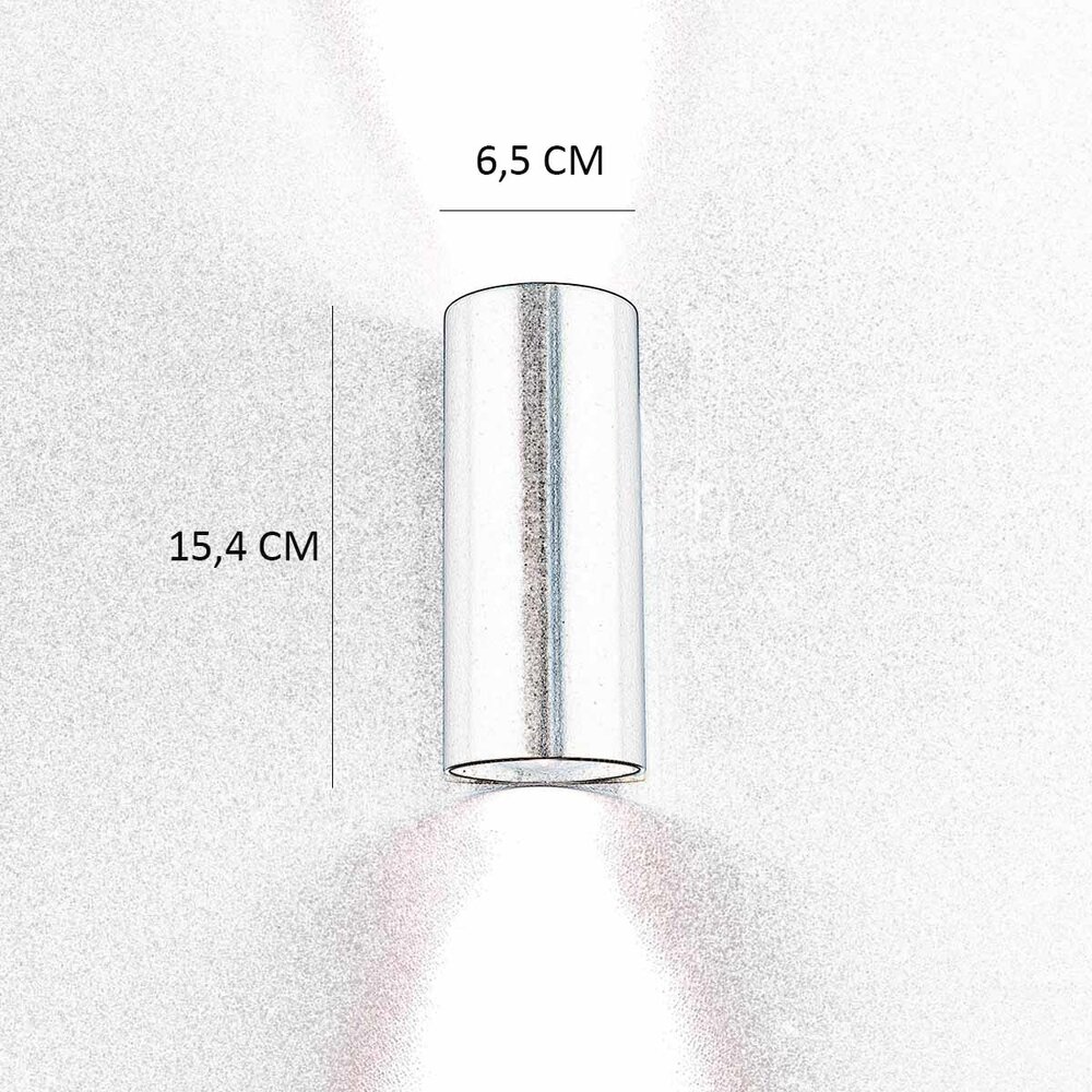 Artdelight Wandleuchte Roulo 2 Licht H 15.4 Ø 6.5 cm Aluminium Artdelight Wandleuchte Roulo 2 Licht H 15.4 Ø 6.5 cm Aluminium