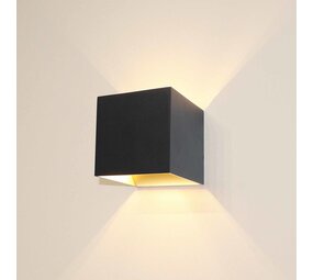 Artdelight Wandleuchte Gymm 10x10 cm exkl. G9 schwarz gold Artdelight Wandleuchte Gymm 10x10 cm exkl. G9 schwarz gold