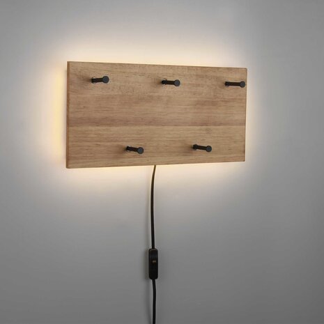 Mirrors and more Kleiderständer Romy LED 40 x 20 cm 5 Haken Holz Mirrors and more Kleiderständer Romy LED 40 x 20 cm 5 Haken Holz