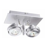 Artdelight Spot Meist 2-Licht Aluminium