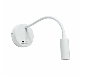 Artdelight Wandleuchte Flex USB weiß Artdelight Wandleuchte Flex USB weiß