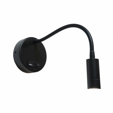 Artdelight Wandleuchte Flex USB schwarz Artdelight Wandleuchte Flex USB schwarz