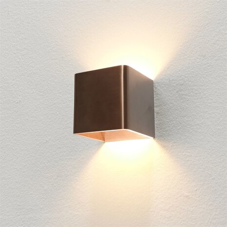 Artdelight Wandleuchte Fulda 10x10 cm hell bronze Artdelight Wandleuchte Fulda 10x10 cm hell bronze