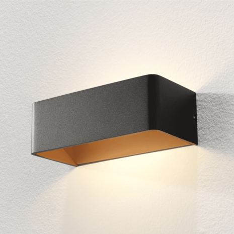 Artdelight Wandleuchte Mainz 20 x 7 cm schwarz gold Artdelight Wandleuchte Mainz 20 x 7 cm schwarz gold