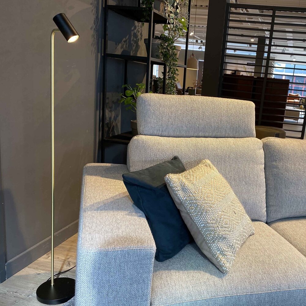 Highlight Stehleuchte Burgos 1 Licht H 134 cm Schwarz Gold Highlight Stehleuchte Burgos 1 Licht H 134 cm Schwarz Gold