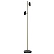 Highlight Stehleuchte Burgos 2 Licht H 142 cm Schwarz Gold Highlight Stehleuchte Burgos 2 Licht H 142 cm Schwarz Gold
